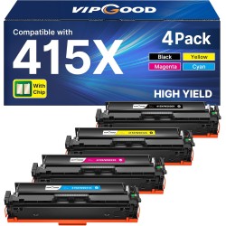VIPGOOD 415X Cartouches de Toner Compatible pour HP 415X 415A Toner pour Laserjet Pro MFP M479fdw M479dw M479fdn M479fnw M479 M4