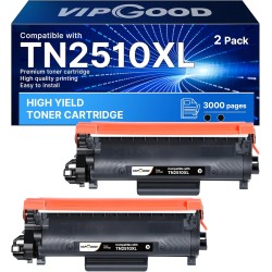 VIPGOOD TN2510 TN2510XL Cartouche de Toner Compatible pour Brother TN2510 TN2510XL pour Brother DCP-L2627DWE DCP-L2620DW MFC-L28