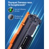 VIPGOOD 44A CF244A Cartouches de Toner Compatible pour Toner HP 44A CF244A pour Laserjet Pro M15w M28w M15a M16a M16w MFP M28a M