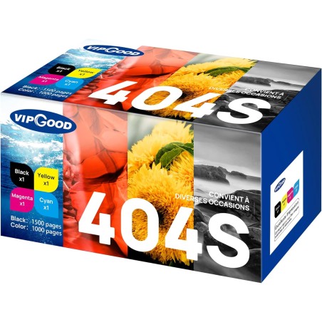 VIPGOOD P404C CLT 404S Cartouches de Toner Compatible pour Samsung CLT-P404C 404S pour Xpress SL C480W C483W C48X C430W CLT-K404