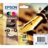 Epson Multipack 16 Stylo Plume, Cartouches d'encre d'origine, 4 couleurs: Noir, Cyan, Magenta, Jaune, WF-2010W WF-2510WF WF-2530