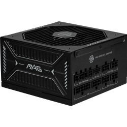 Msi mag a1000gls pcie5 alimentation pc, 1000w, atx, 80 plus or, atx 3.1, compatible pcie 5.1, connecteur natif 12v-2x6 bicolore,