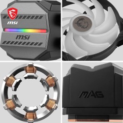MSI MAG CORELIQUID M240 Kit AIO Watercooling CPU, Pompe de Radiateur Intégrée, Disposition Split-Flow, Tuyaux Anti-Évaporation, 