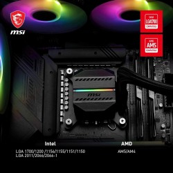 MSI MAG CORELIQUID M240 Kit AIO Watercooling CPU, Pompe de Radiateur Intégrée, Disposition Split-Flow, Tuyaux Anti-Évaporation, 