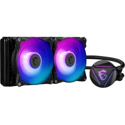 MSI MAG CORELIQUID 240R V2 Kit Watercooling CPU 240 mm, 2 ventilateurs ARGB PWM de 120 mm, éclairage ARGB, MSI Center, Installat