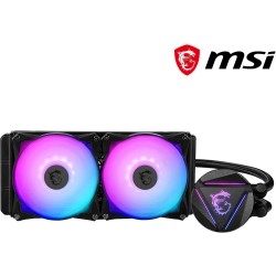 MSI MAG CORELIQUID 240R V2 Kit Watercooling CPU 240 mm, 2 ventilateurs ARGB PWM de 120 mm, éclairage ARGB, MSI Center, Installat