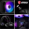 MSI MAG CORELIQUID 240R V2 Kit Watercooling CPU 240 mm, 2 ventilateurs ARGB PWM de 120 mm, éclairage ARGB, MSI Center, Installat