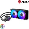 MSI MAG CORELIQUID 240R V2 Kit Watercooling CPU 240 mm, 2 ventilateurs ARGB PWM de 120 mm, éclairage ARGB, MSI Center, Installat