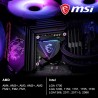 MSI MAG CORELIQUID 240R V2 Kit Watercooling CPU 240 mm, 2 ventilateurs ARGB PWM de 120 mm, éclairage ARGB, MSI Center, Installat