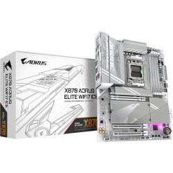 GIGABYTE Carte mère X870 A Elite WIFI7 Ice - Prend en Charge Les processeurs AMD Ryzen 9000, VRM numérique 16+2+2 Phases, jusqu'