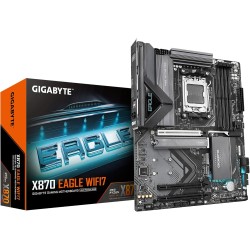 GIGABYTE Carte Mère X870 Eagle WIFI7 - Prend en Charge Les processeurs AMD Ryzen 9000, VRM à 14+2+2 Phases, jusqu'à 8000MHz DDR5