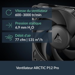 ARCTIC Liquid Freezer III Pro 360 - Refroidisseur de CPU AIO, 3 x 120 mm refroidissement par eau, radiateur 38 mm, pompe PWM, ve
