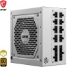 Msi mag a850gl pcie5 blanc alimentation, 850w, 80 plus gold, entièrement modulaire, atx 3.0, support gpu pcie 5.0, ventilateur f