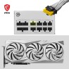 Msi mag a850gl pcie5 blanc alimentation, 850w, 80 plus gold, entièrement modulaire, atx 3.0, support gpu pcie 5.0, ventilateur f