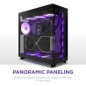 Nzxt H6 Flow RGB CC-H61FB-R1 Boîtier Moyen-Tour Compact Double Chambre Airflow Comprend 3 Ventilateurs 120 mm RGB Panneaux panor