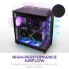 Nzxt H6 Flow RGB CC-H61FB-R1 Boîtier Moyen-Tour Compact Double Chambre Airflow Comprend 3 Ventilateurs 120 mm RGB Panneaux panor