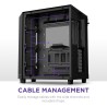 Nzxt H6 Flow RGB CC-H61FB-R1 Boîtier Moyen-Tour Compact Double Chambre Airflow Comprend 3 Ventilateurs 120 mm RGB Panneaux panor