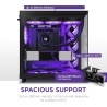 Nzxt H6 Flow RGB CC-H61FB-R1 Boîtier Moyen-Tour Compact Double Chambre Airflow Comprend 3 Ventilateurs 120 mm RGB Panneaux panor
