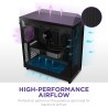 NZXT H6 Flow | CC-H61FB-01 | Boîtier Moyen-Tour Compact Double Chambre Airflow | Panneaux panoramiques en Verre | Panneaux Airfl