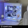 Nzxt H6 Flow RGB CC-H61FW-R1 Boîtier Moyen-Tour Compact Double Chambre Airflow Comprend 3 Ventilateurs 120 mm RGB Panneaux panor