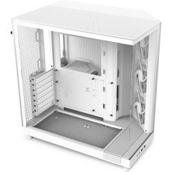NZXT H6 Flow | CC-H61FW-01 | Boîtier Moyen-Tour Compact Double Chambre Airflow | Panneaux panoramiques en Verre | Panneaux Airfl