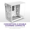 NZXT H6 Flow | CC-H61FW-01 | Boîtier Moyen-Tour Compact Double Chambre Airflow | Panneaux panoramiques en Verre | Panneaux Airfl