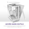 NZXT H6 Flow | CC-H61FW-01 | Boîtier Moyen-Tour Compact Double Chambre Airflow | Panneaux panoramiques en Verre | Panneaux Airfl