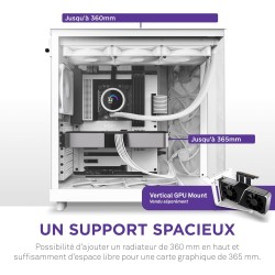 NZXT H6 Flow | CC-H61FW-01 | Boîtier Moyen-Tour Compact Double Chambre Airflow | Panneaux panoramiques en Verre | Panneaux Airfl