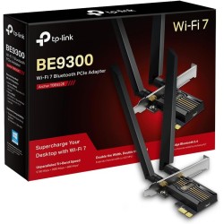 Tp-link wifi 7 carte wifi pcie be9300 archer tbe552e, tri-bandes (6ghz/5ghz/2.4ghz), adaptateur avec bleutooth 5.4 et 2 antennes