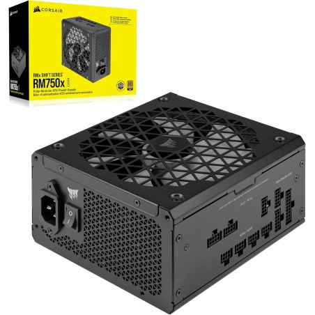 Corsair rm750x shift alimentation atx entièrement modulaire - interface latérale modulaire - compliant atx 3.1 & pcie 5.1 - cond