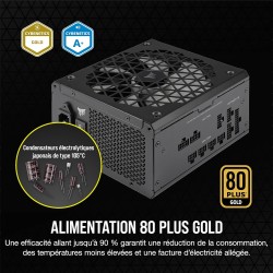 Corsair rm750x shift alimentation atx entièrement modulaire - interface latérale modulaire - compliant atx 3.1 & pcie 5.1 - cond