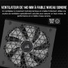 Corsair rm750x shift alimentation atx entièrement modulaire - interface latérale modulaire - compliant atx 3.1 & pcie 5.1 - cond