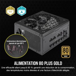 Corsair rm850x shift alimentation atx entièrement modulaire - interface latérale modulaire - compliant atx 3.1 & pcie 5.1 - cond
