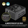 Corsair rm850x shift alimentation atx entièrement modulaire - interface latérale modulaire - compliant atx 3.1 & pcie 5.1 - cond