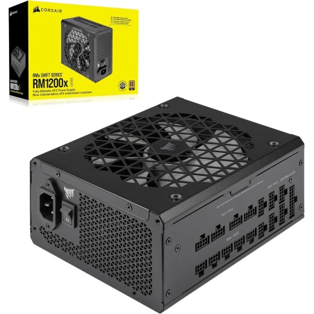 Corsair rm1200x shift alimentation atx entièrement modulaire - interface latérale modulaire - compliant atx 3.1 & pcie 5.1 - con
