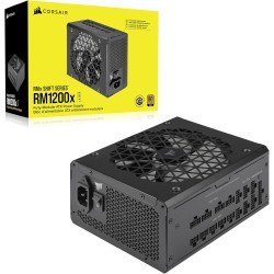 Corsair rm1200x shift alimentation atx entièrement modulaire - interface latérale modulaire - compliant atx 3.1 & pcie 5.1 - con