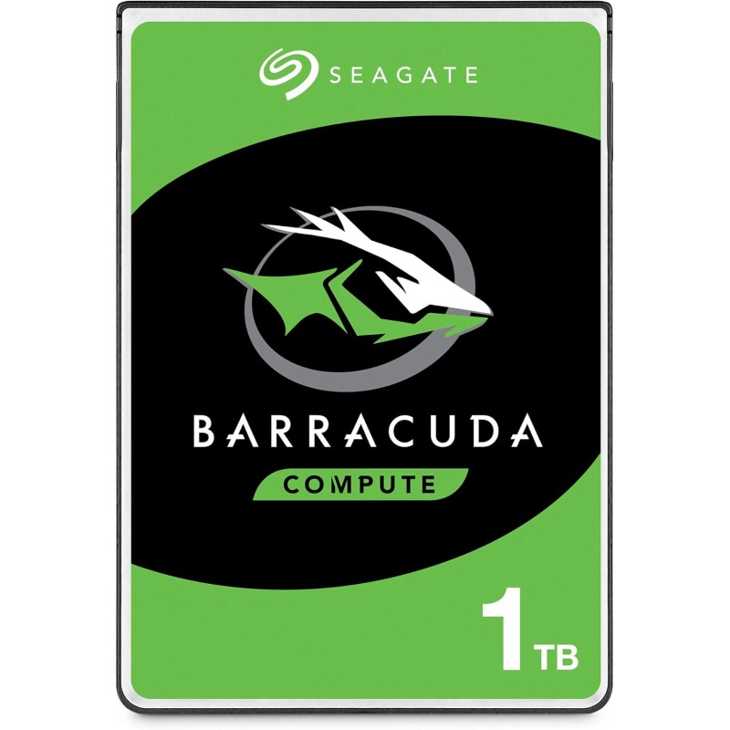 Seagate BarraCuda 1To, Disque Dur Interne HDD, 2.5 pouces, SATA 6 Goit/s, 5 400 tr/min, 128 Mo de cache, pour PC et ordinateur p