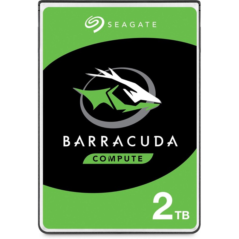 Seagate BarraCuda 2To, Disque Dur Interne HDD, 2.5 pouces, SATA 6 Goit/s, 5 400 tr/min, 128 Mo de cache, pour PC et ordinateur p