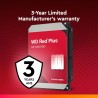 Wd rouge plus 4 to disque dur interne 3.5" dédié nas, 5400 rpm class, sata 6 gb/s, cmr, 256mb cache, garantie 3 ans
