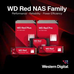 Wd rouge plus 4 to disque dur interne 3.5" dédié nas, 5400 rpm class, sata 6 gb/s, cmr, 256mb cache, garantie 3 ans
