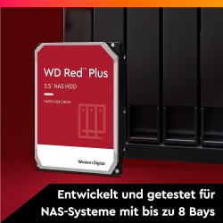 Wd rouge plus 6 to disque dur interne 3.5" dédié nas, 5400 rpm class, sata 6 gb/s, cmr, 256mb cache, garantie 3 ans