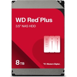 Wd rouge plus 8 to nas disque dur interne 3,5" - 5640 rpm classe, sata 6gb/s, cmr, cache de 128 mo