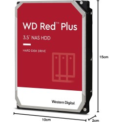 Wd rouge plus 8 to nas disque dur interne 3,5" - 5640 rpm classe, sata 6gb/s, cmr, cache de 128 mo