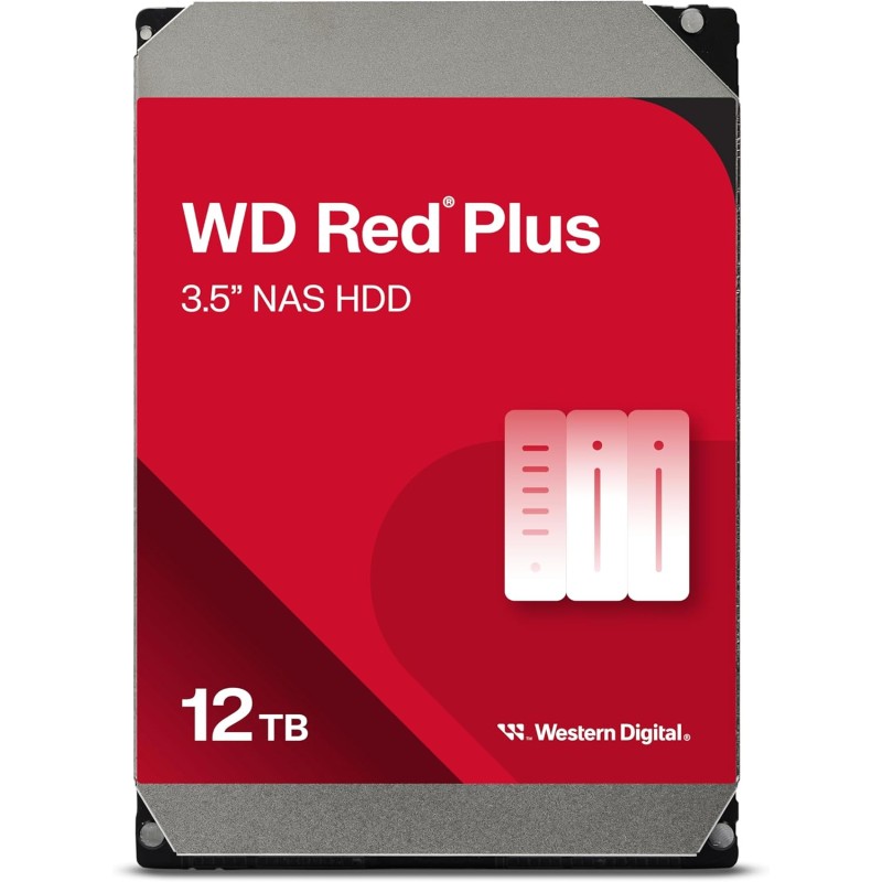 Wd rouge plus 12tb nas 3.5" internal hard drive - 7200 rpm, sata 6gb/s, cmr, 256mb cache