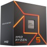 AMD Ryzen 5 7600 Processeur (Radeon Graphique Intégré, 6 Cœurs/12 Threads, 65W TDP, Socket AM5, Cache 38Mo, jusqu'à 5,1 GHz Fréq