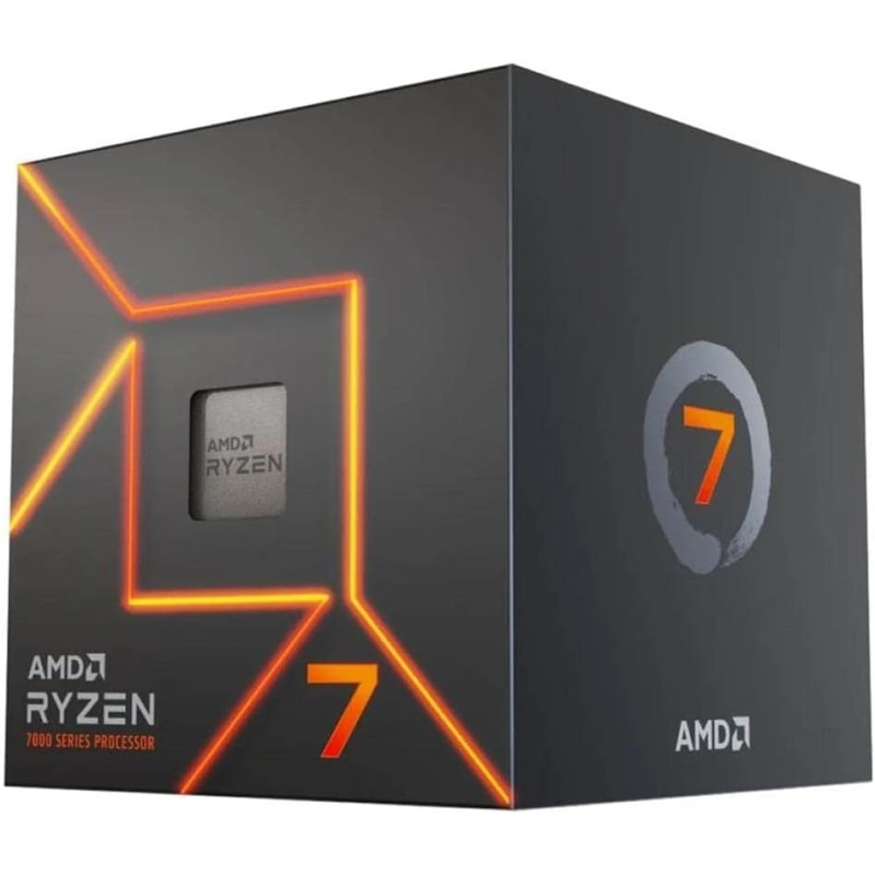 AMD Ryzen 7 7700 Processeur (8 Coeurs/16 Threads, 65W TDP, Socket AM5, Cache 40MB, jusqu'à 5,3 GHz Fréquence Boost, avec Ventila