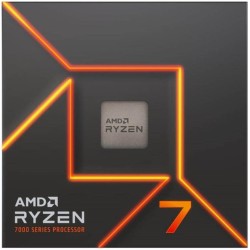 AMD Ryzen 7 7700 Processeur (8 Coeurs/16 Threads, 65W TDP, Socket AM5, Cache 40MB, jusqu'à 5,3 GHz Fréquence Boost, avec Ventila