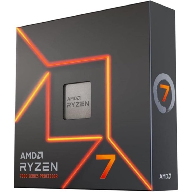 AMD Ryzen 7 7700X Processeur (Radeon Graphique Intégré, 8 Coeurs/16 Threads, 105W DTP, Socket AM5, Cache 40MB, jusqu'à 5.4 GHz F