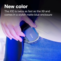 Crucial X10 2To Disque SSD Externe Portable, Jusqu’à 2100Mo/s, USB-C 3.2 Gen2, Résistance à la poussière et à l'eau classée IP65