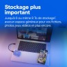 Crucial X10 1To Disque SSD Externe Portable avec USB-A Adaptateur, Jusqu’à 2100Mo/s, USB-C, Résistance à la poussière et à l'eau